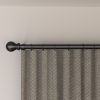 Curtain Rods for Windows 28 to 132 Inch Round Curtain Rod 1 Inch Stainless Steel Rods with Adjustable Brackets - Black - 28