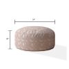 Indoor BUSTER Blush Round Zipper Pouf - Cover Only - 24in dia x 20in tall - as Pic