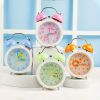 Candy-colored Night Light Alarm Clock Creative Fruit Alarm Clock Silent Student Bedside Cute Ornaments - Green (batteries Not Included)