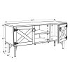 Loft Wood 2 Cupboards Vintage TV Stand - as Pic