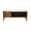 Accent Bench with Storage and Upholstered Cushion - as Pic