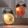 Candy-colored Night Light Alarm Clock Creative Fruit Alarm Clock Silent Student Bedside Cute Ornaments - Green (batteries Not Included)