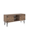 Loft Wood 2 Cupboards Vintage TV Stand - as Pic