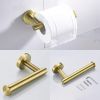 3-piece stainless steel bathroom towel rack set wall-mounted-gold - Default